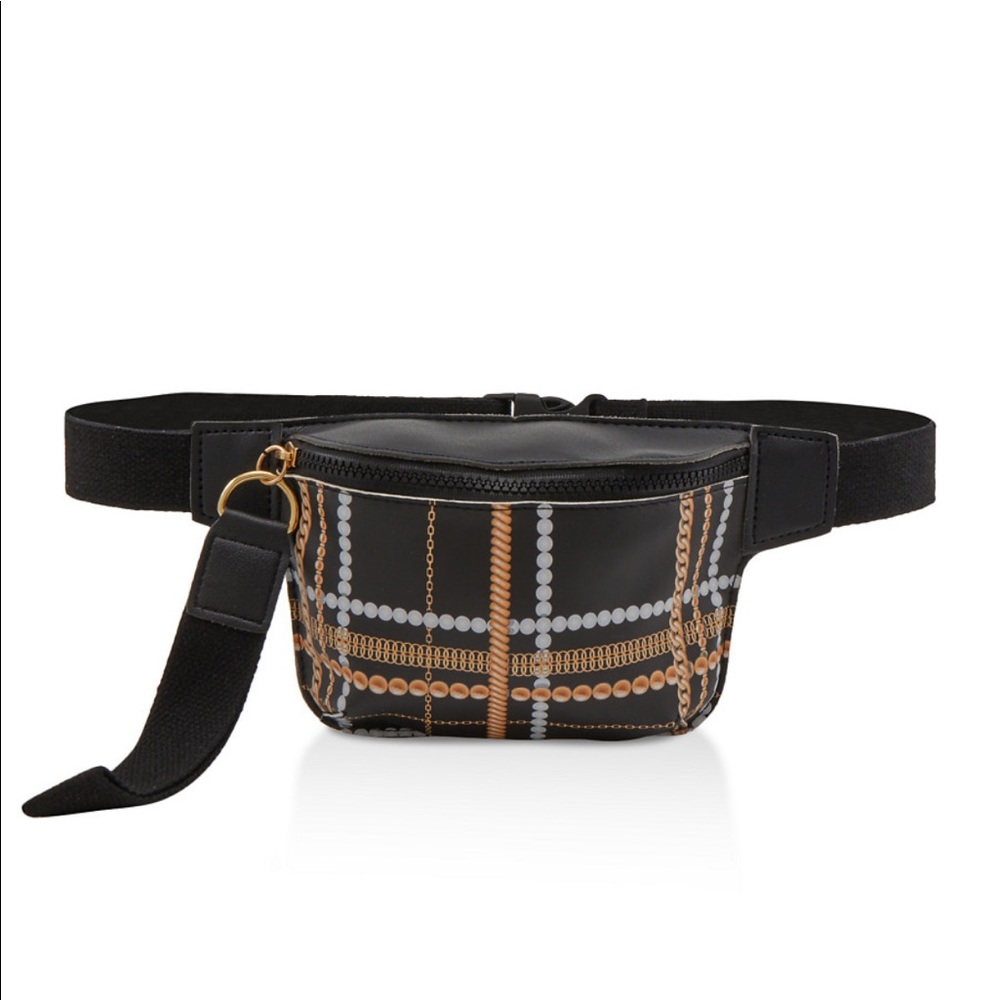 Chain print fanny pack/ crossbody bag